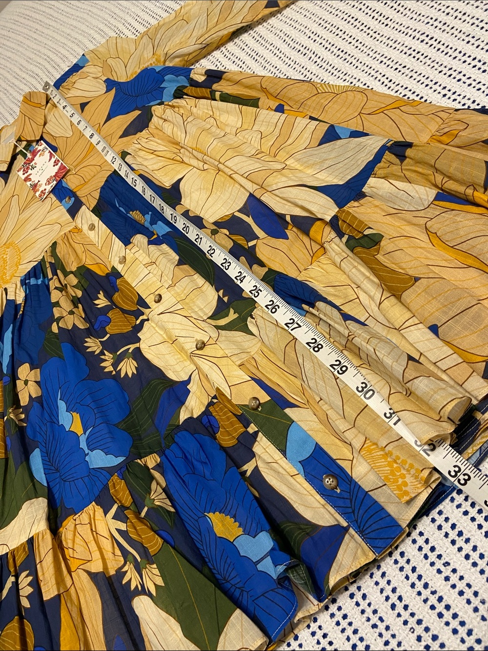 Sézane x Farm Rio Hilma Shirt Dress "Floral Mandacaru" print MIDI Size 2 - Picture 13 of 14